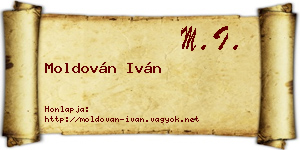 Moldován Iván névjegykártya