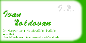 ivan moldovan business card